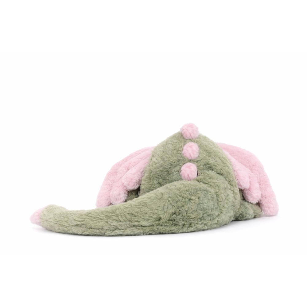 Soft Green Dragon Plush Stuffed Animal Pink Wings 20" Long Unbranded - Picture 3 of 4